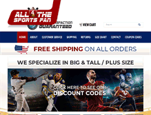 Tablet Screenshot of all4thesportsfan.com